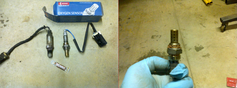 LEFT: Old sensor vs new. RIGHT: Dear anti-seize, I love you.